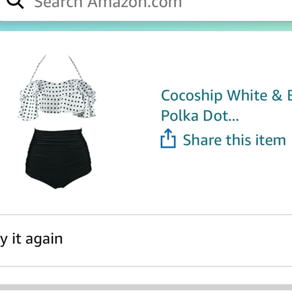 COCOSHIP Women's Retro Boho Flounce Falbala High Waist Bikini large